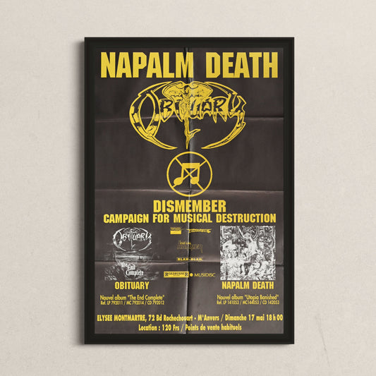 Napalm Death & Obituary - Elysée Montmartre - 1992