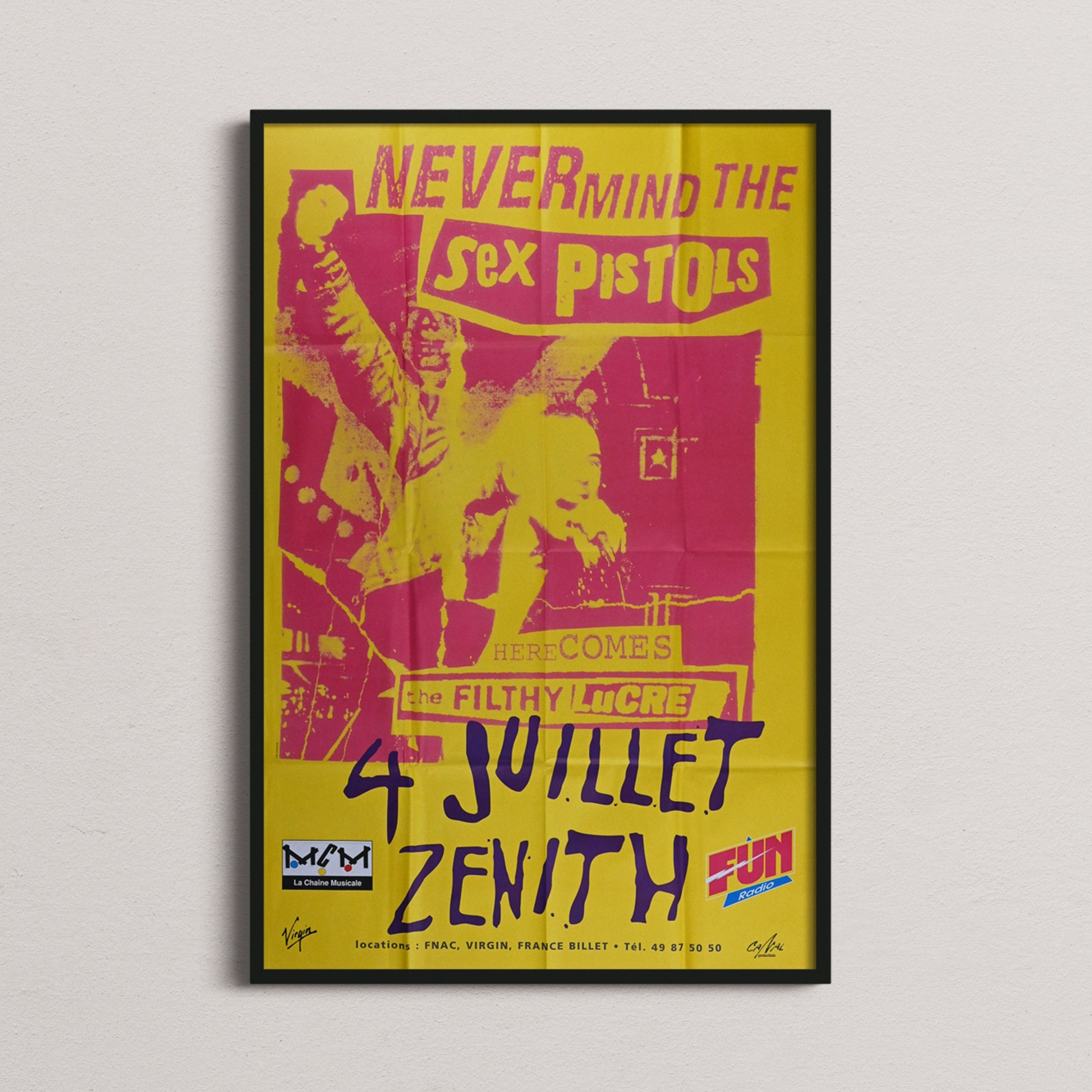 Original Vintage Poster / Sex Pistols - Zénith - 1996